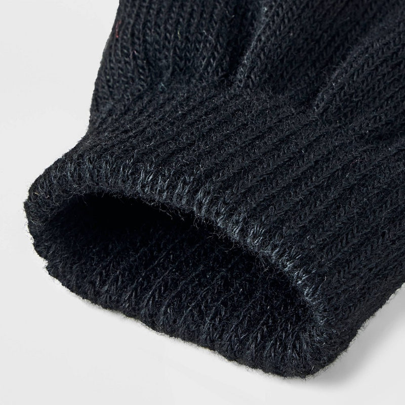 Kids' 3pk Knit Gloves - Cat & Jack Black One Size Fits All