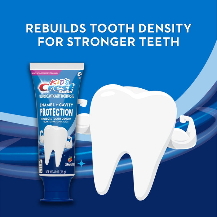 Crest Kids' Enamel Cavity Protection Strawberry Toothpaste - 4.1oz