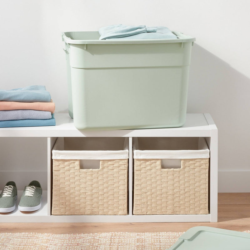 20gal Latching Storage Tote Dark Green - Brightroom (LOCAL PICKUP ONLY)