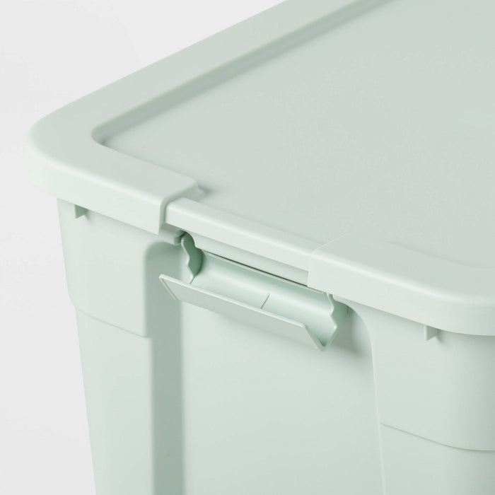 20gal Latching Storage Tote Dark Green - Brightroom