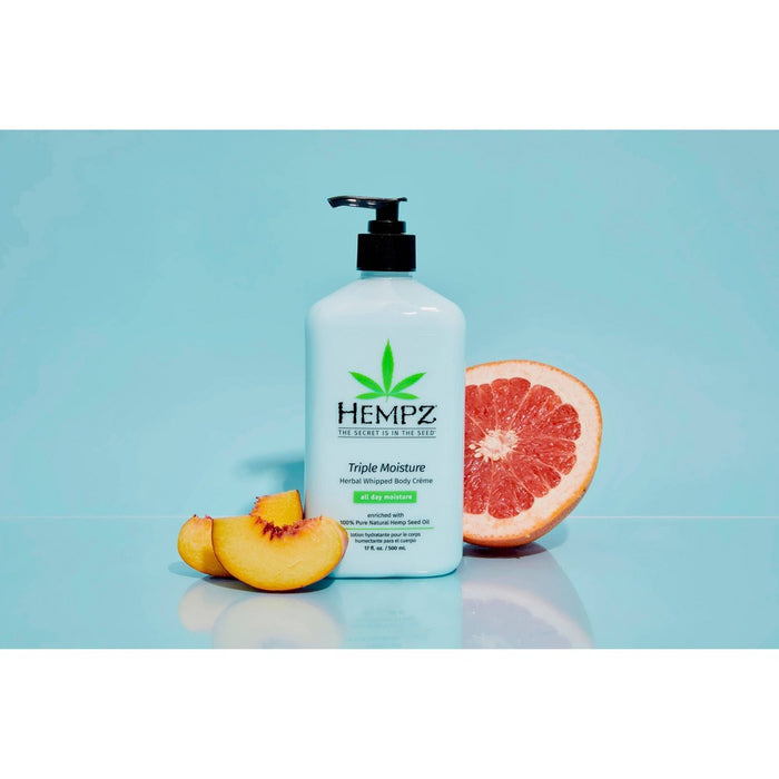 Hempz Triple Moisture Herbal Whipped Body Creme Grapefruit & Peach - 17oz
