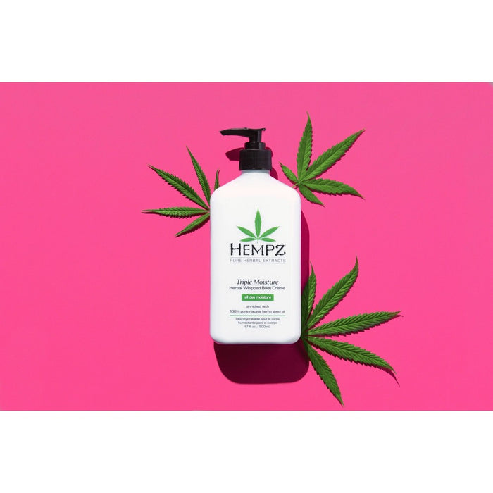 Hempz Triple Moisture Herbal Whipped Body Creme Grapefruit & Peach - 17oz
