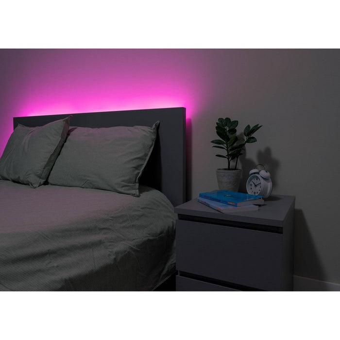 Enbrighten 12' USB-A Black Stealth Tape Light RGB Push Button