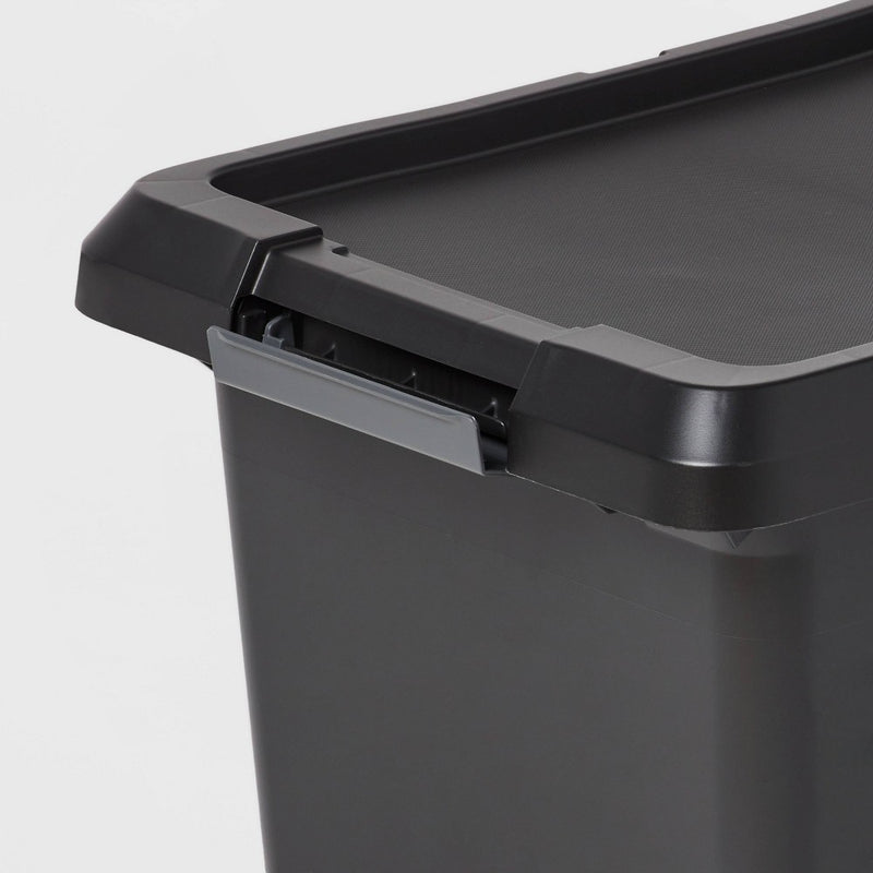 S Latching Storage Tote Black - Brightroom