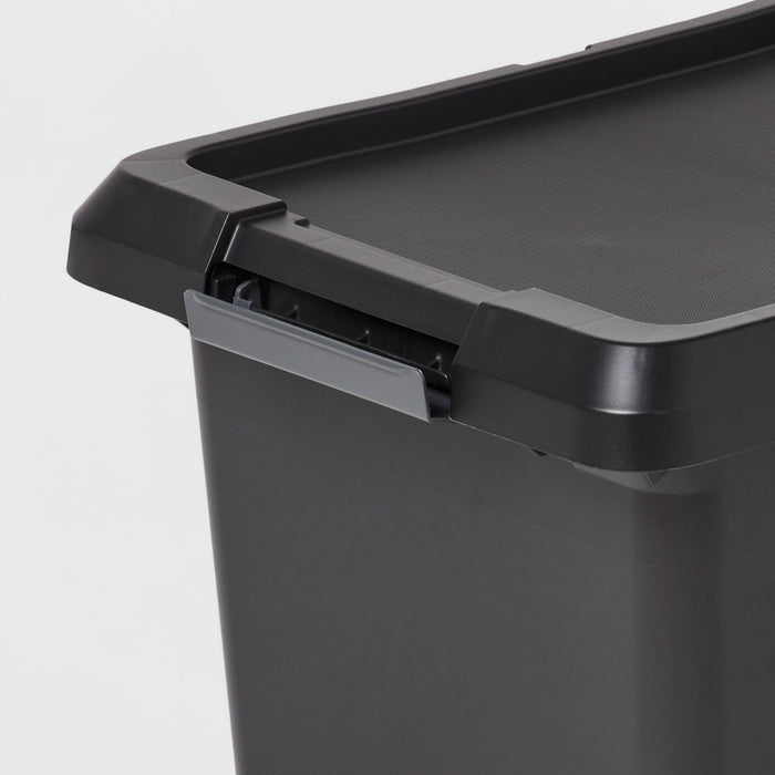 S Latching Storage Tote Black - Brightroom