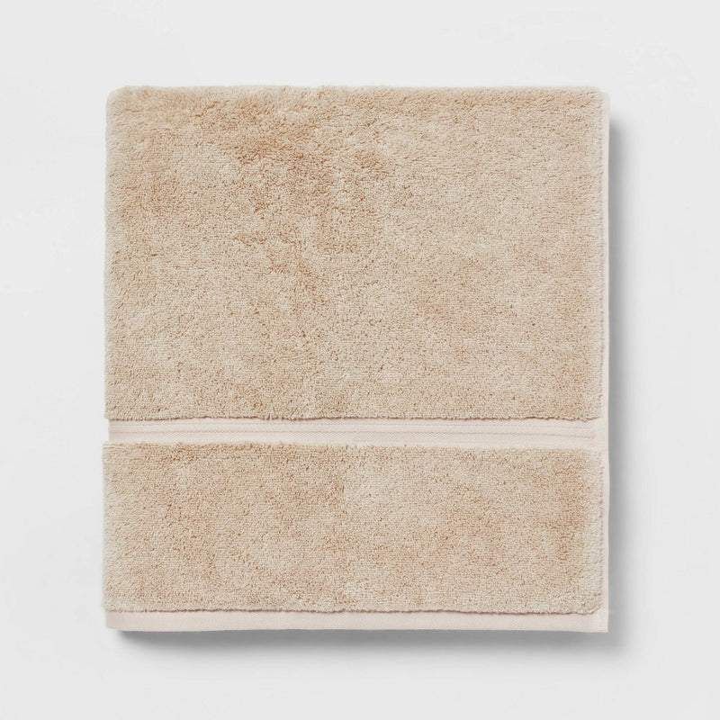 Oversized Spa Plush Bath Towel Almond - Threshold