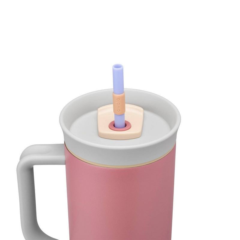Owala 40oz Stainless Steel Tumbler with Handle - Pink Taupe