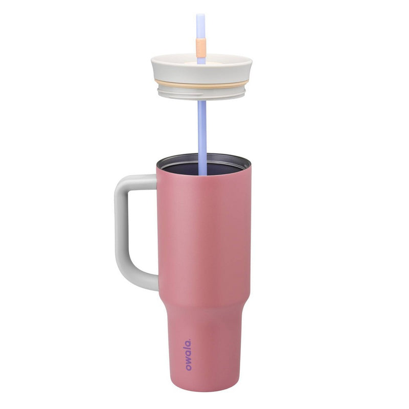Owala 40oz Stainless Steel Tumbler with Handle - Pink Taupe