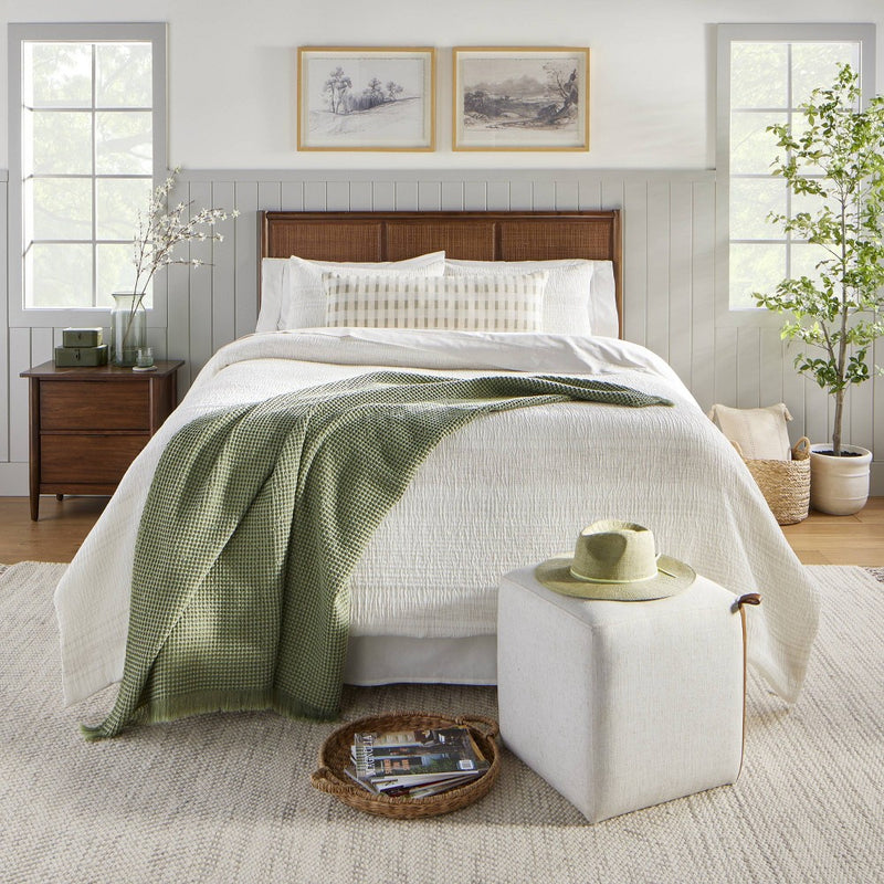 3pc Full/Queen Heather Stripe Comforter Bedding Set Twilight Taupe - Hearth & Hand with Magnolia