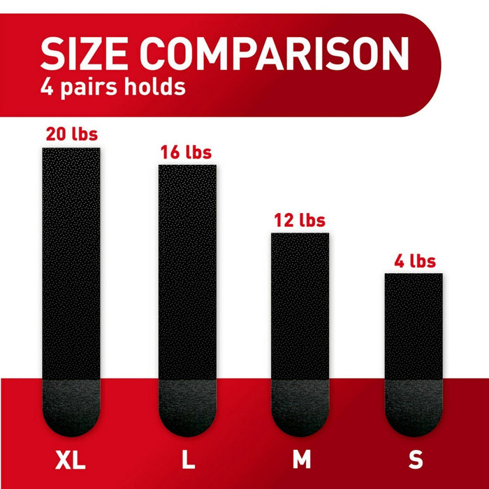 Command 8pk Heavy PHS Adhesives Black
