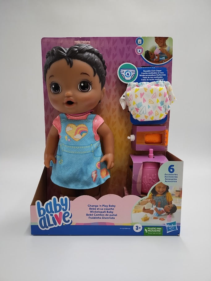 Baby Alive Change 'n Play Baby Doll - Black Hair