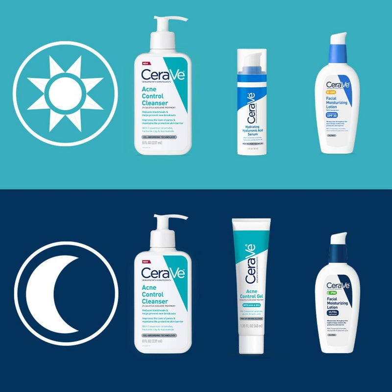 CeraVe Acne Face Wash with 2% Salicylic Acid Cleanser with Purifying Clay for Oily Skin - 8 fl oz