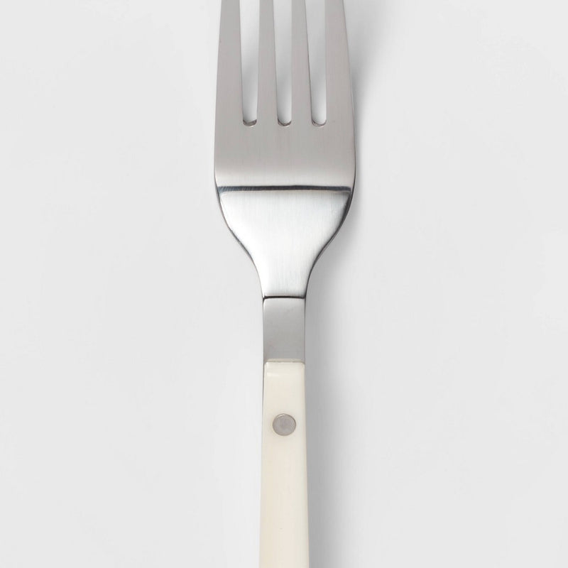 20pc Stainless Steel Burlington Silverware Set Cream - Threshold