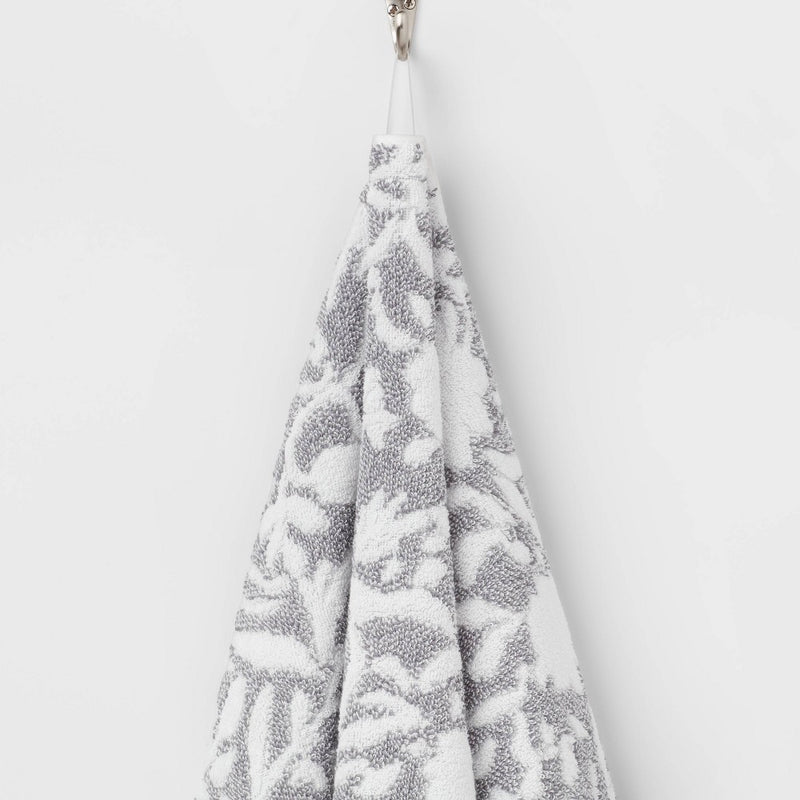 Performance Plus Oversized Bath Towel Gray Floral - Threshold