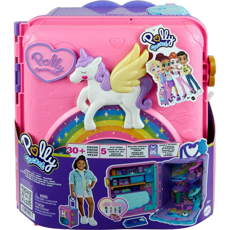 Polly Pocket Dolls Pollyville Resort Roll Away Playset