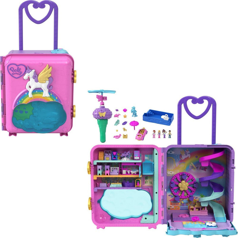 Polly Pocket Dolls Pollyville Resort Roll Away Playset