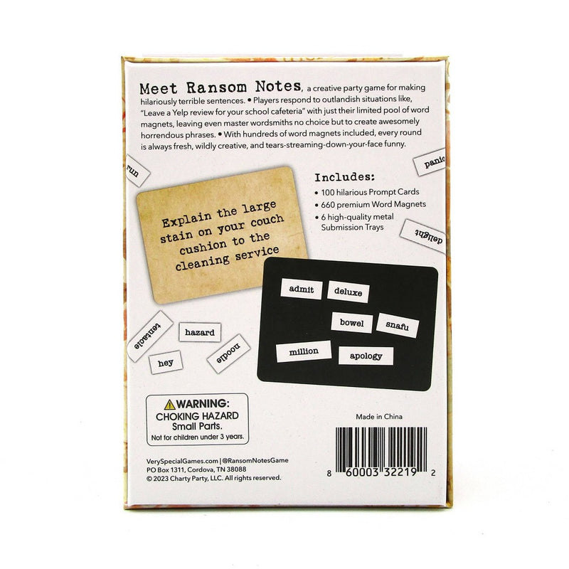 Ransom Notes House Party Edition Board Game