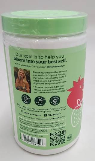 BLOOM NUTRITION Greens and Superfoods Powder - Strawberry Kiwi - 25 ct EXP:11/26