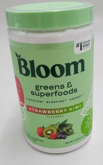 BLOOM NUTRITION Greens and Superfoods Powder - Strawberry Kiwi - 25 ct EXP:11/26