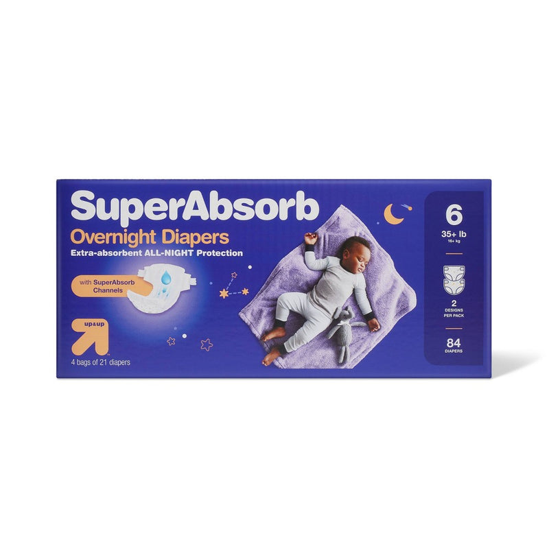Disposable Overnight Diapers Economy Pack - Size 6 - 84ct - up & up