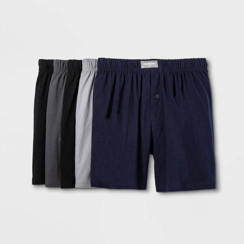 Men's Knit Boxers 5pk - Goodfellow & Co Black/Gray/Navy M