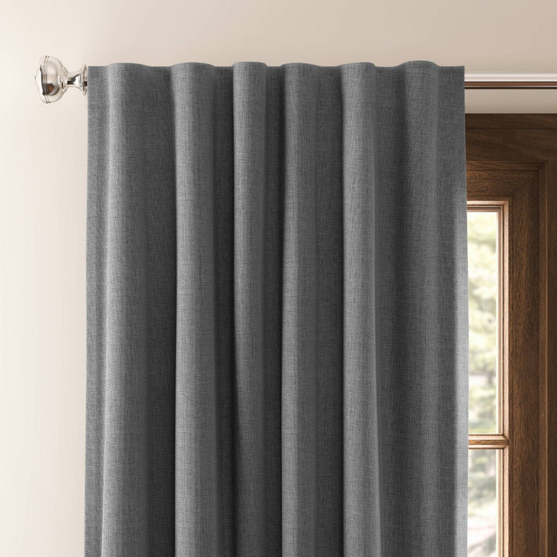 2pk 84"x50" Aruba Blackout Curtain Panels Charcoal - Threshold