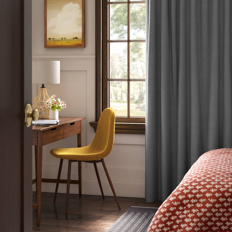 2pk 84"x50" Aruba Blackout Curtain Panels Charcoal - Threshold