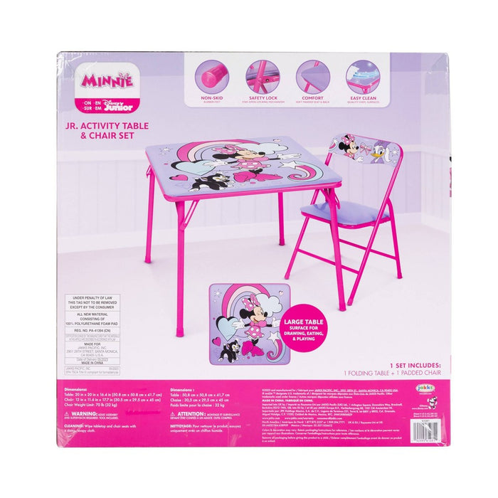 Disney Minnie Mouse Junior Table and Chair Furniture Set for Kids for Activity Drawing and Eating