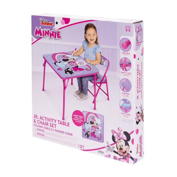 Disney Minnie Mouse Junior Table and Chair Furniture Set for Kids for Activity Drawing and Eating