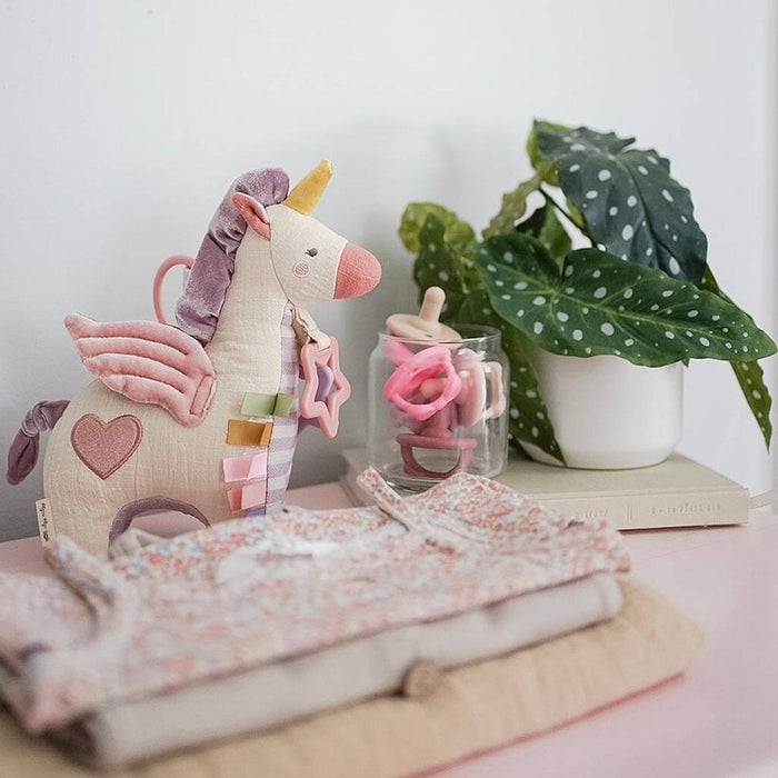 Itzy Ritzy Link & Love Activity Plush with Teether - Pegasus