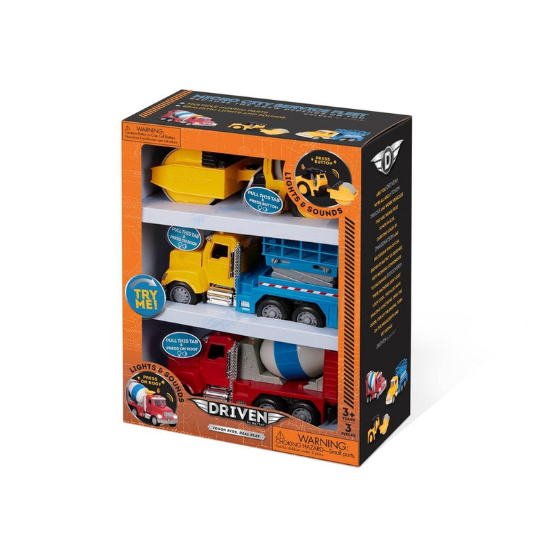 Driven Small Toy City Service Micro Fleet - 3pk