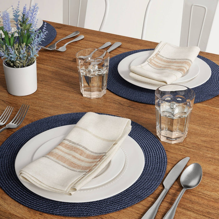 Polyround Charger Placemat Dark Blue - Threshold