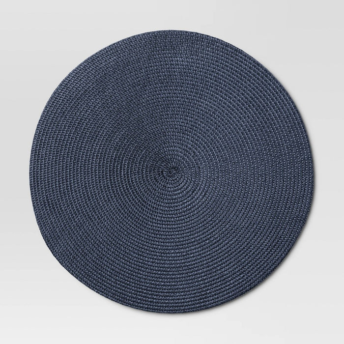 Polyround Charger Placemat Dark Blue - Threshold