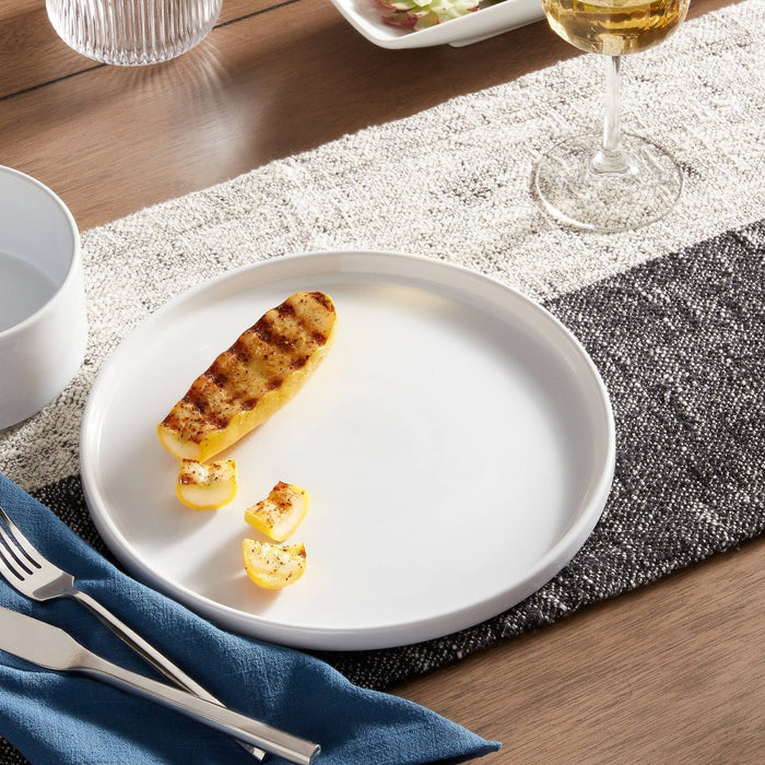 10.5" Stoneware Stella Dinner Plate White - Threshold