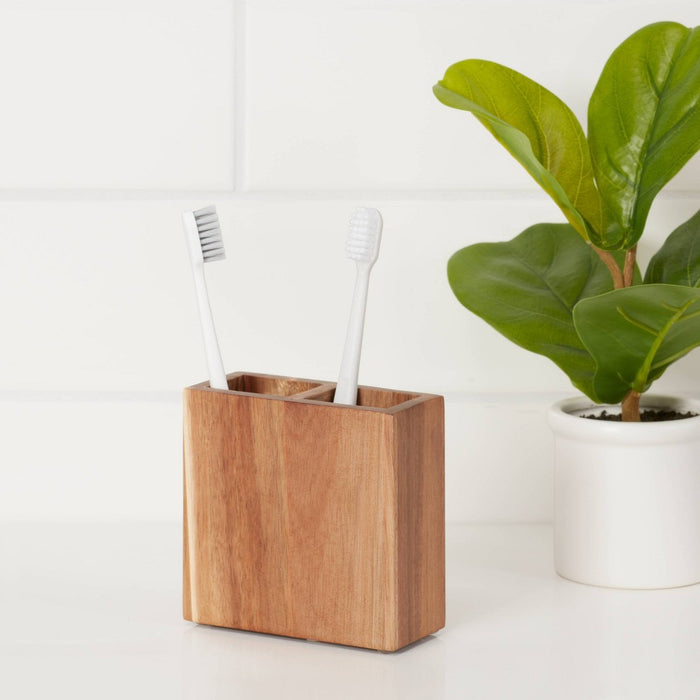 Toothbrush Holder Medium Acacia Natural - Threshold