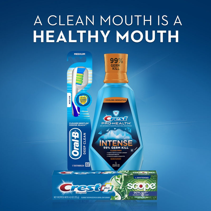 Crest + Scope Outlast Complete Whitening Toothpaste - Mint - 5.4oz/3pk