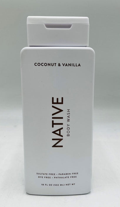 Native Body Wash - Coconut & Vanilla - Sulfate Free - 18 fl oz