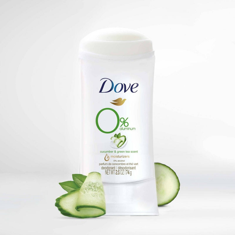 Dove Beauty 0% Aluminum Cucumber & Green Tea Women's Deodorant Stick