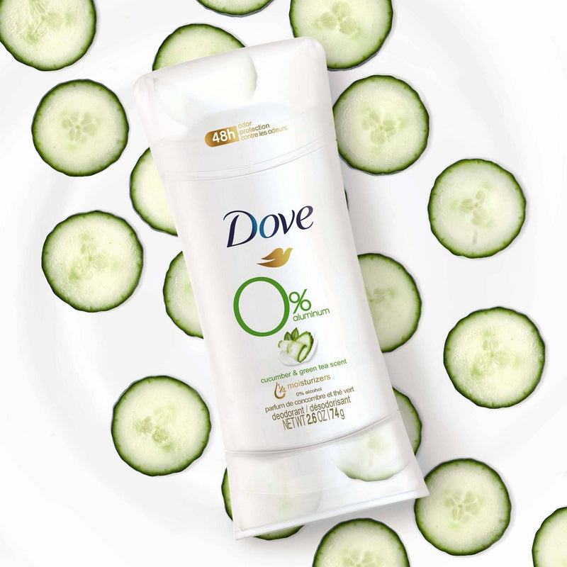 Dove Beauty 0% Aluminum Cucumber & Green Tea Women's Deodorant Stick