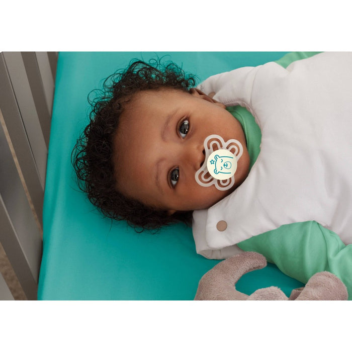 MAM Perfect Night Pacifier 2ct - Green/White - 0-6 Months