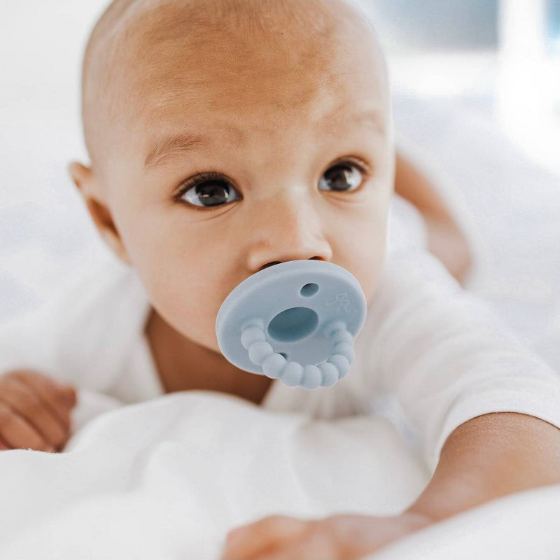 Ryan & Rose Boys' Round Pacifier - Gray and Blue - 2pk