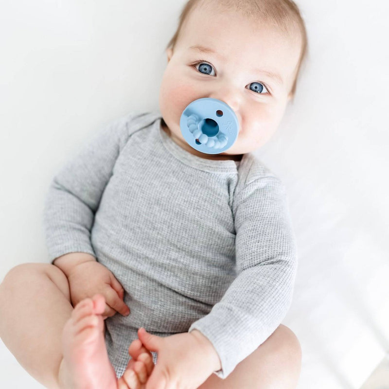 Ryan & Rose Boys' Round Pacifier - Gray and Blue - 2pk
