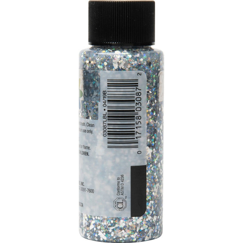 Delta Ceramcoat Glitter Explosion Acrylic Paint (2oz) - Silver
