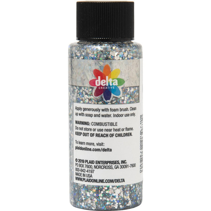 Delta Ceramcoat Glitter Explosion Acrylic Paint (2oz) - Silver