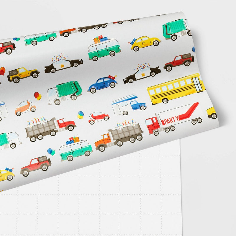 Vehicles Gift Wrapping Paper - Spritz (LOCAL PICKUP ONLY)