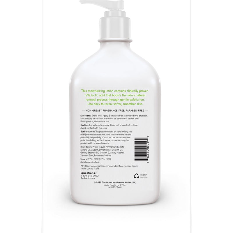 AmLactin Daily Moisturizing Body Lotion Bottle with Pump - 14.1oz