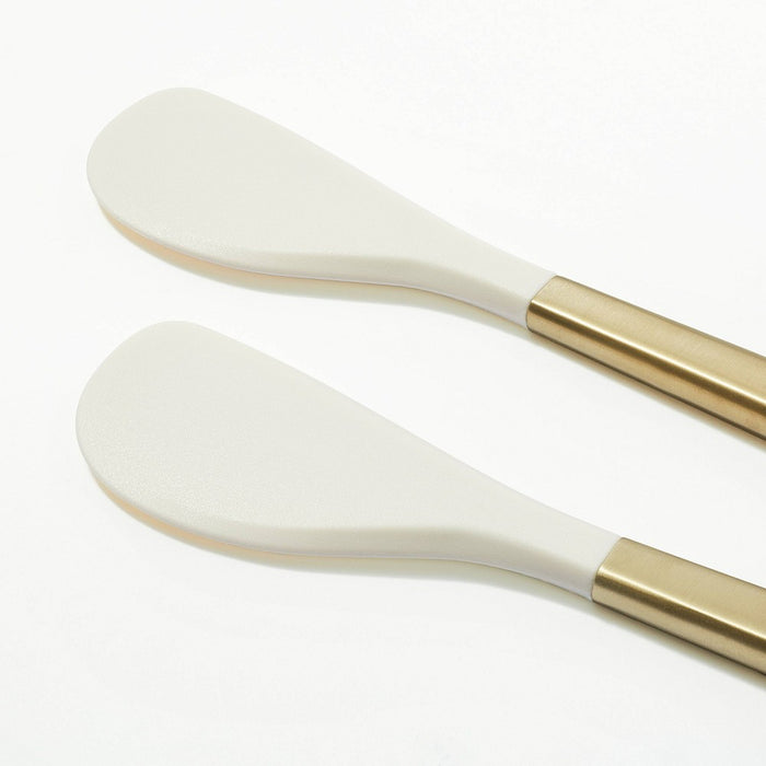 2pk Champagne/Silicone Mini Spatula Set Cream - Figmint
