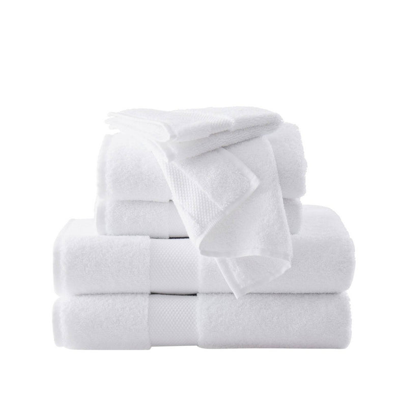 6pc Solid Turkish Cotton Bath Towel Set White - Brooklyn Loom