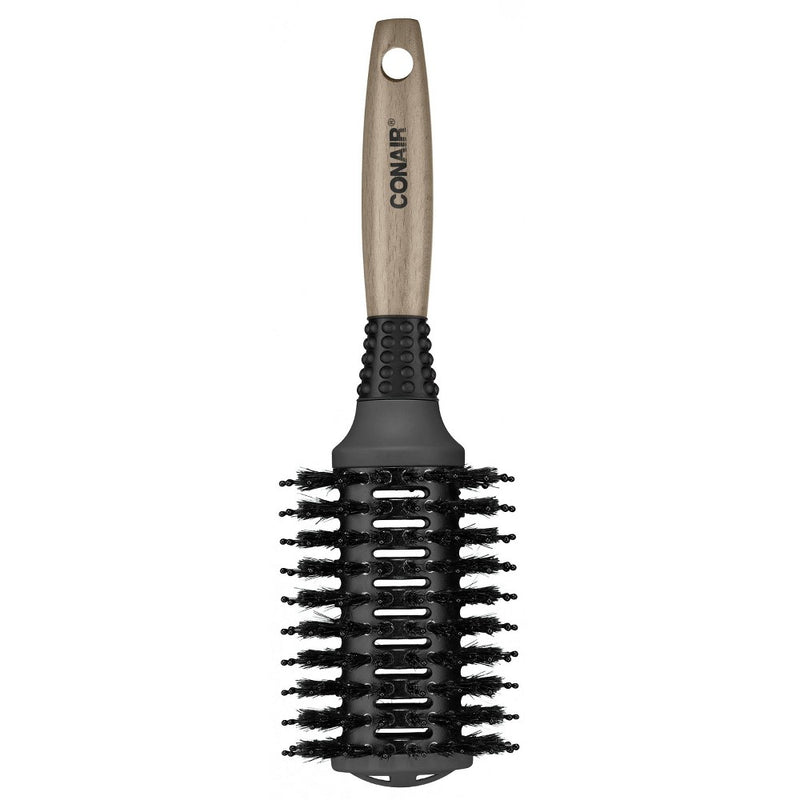 Conair Ceramic Wood Vented Porcupine Round Hair Brush