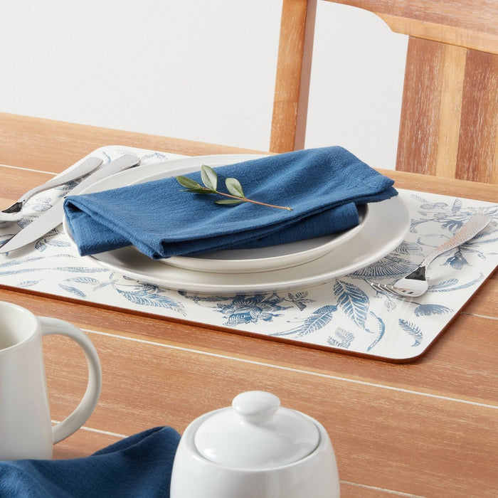 Cork Floral Placemat Blue - Threshold